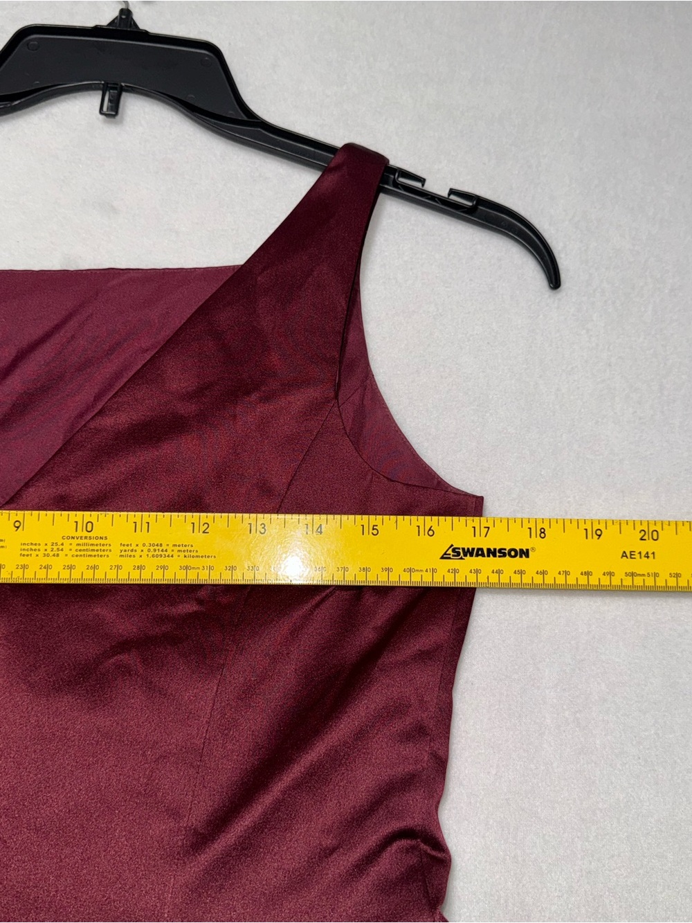 Y2K Michaelangelo Vintage Burgundy Satin A-line Formal Gown Maxi Dress Women Sz8 - Picture 9 of 11